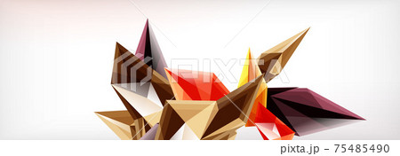 Vector 3d triangles and pyramids abstract background for business or technology presentations, internet posters or web brochure covers Vector 3d triangles and pyramids abstract background for business or technology presentations, internet posters or web brochure covers 75485490