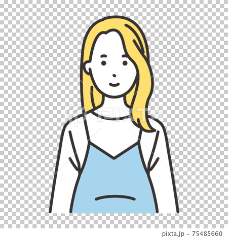 妊婦　表情　微笑む 75485660