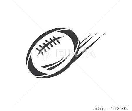 Rugby Ball Icon Vector Illustration Designのイラスト素材