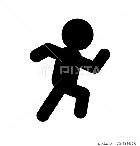 ランニングのアイコンのイラスト素材