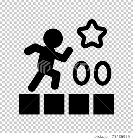 横スクロールアクションゲームのアイコンのイラスト素材