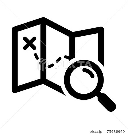 宝の地図のアイコンのイラスト素材