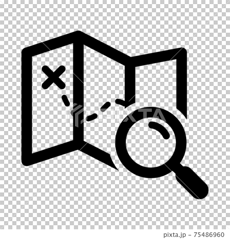 宝の地図のアイコンのイラスト素材