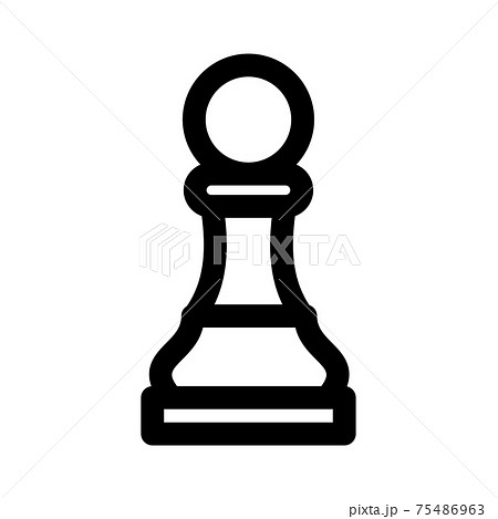 Isolated pawn chess piece icon Royalty Free Vector Image