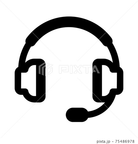 ヘッドホンのアイコン ヘッドホンのアイコン 75486978