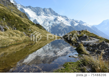 マウントクック、国立公園、アオラキ、世界遺産、セアリーターンズトラック（ニュージーランド） 75488206