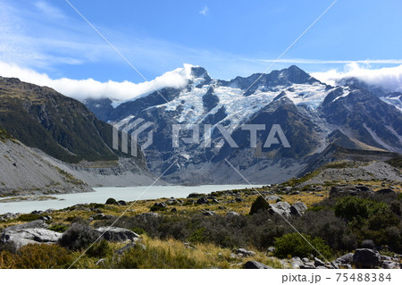 マウントクック、国立公園、アオラキ、登山、ニュージーランド(フッカーバレー・トラック) マウントクック、国立公園、アオラキ、登山、ニュージーランド(フッカーバレー・トラック) 75488384