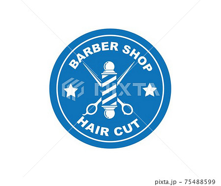 barber shop icon logo vector icon 75488599