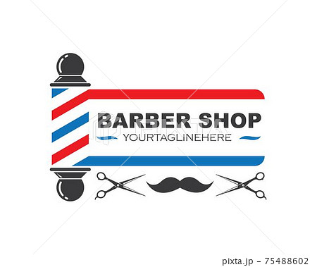 barber shop icon logo vector icon 75488602