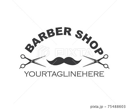 barber shop icon logo vector icon 75488603