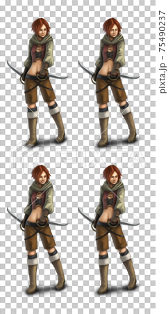 手持匕首的女人的站立圖片素材4種表情(微笑,閉著眼睛,微笑,生氣) 手持匕首的女人的站立圖片素材4種表情(微笑,閉著眼睛,微笑,生氣) 75490237