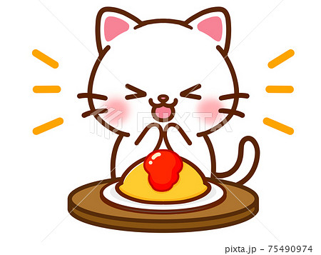 Illustration Material Of Cat During Meal 5 Stock Illustration
