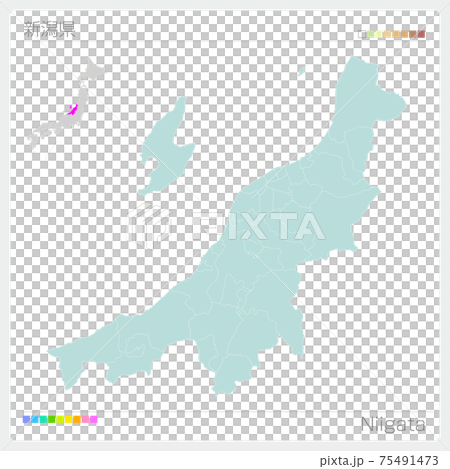 新潟県の地図・Niigata(市町村・区分け) 新潟県の地図・Niigata(市町村・区分け) 75491473