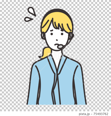 Operator female facial expression impatient 75493762