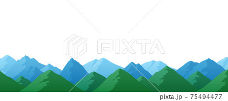 山の風景イラスト シームレスな背景 シンプルのイラスト素材