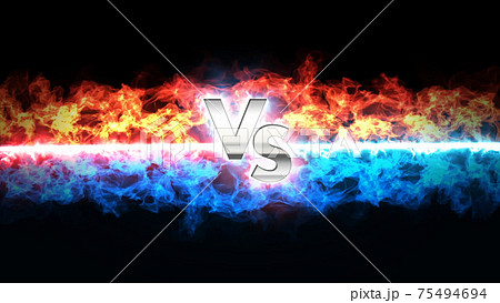 "VS"_タイトルバック_赤青炎 "VS"_タイトルバック_赤青炎 75494694