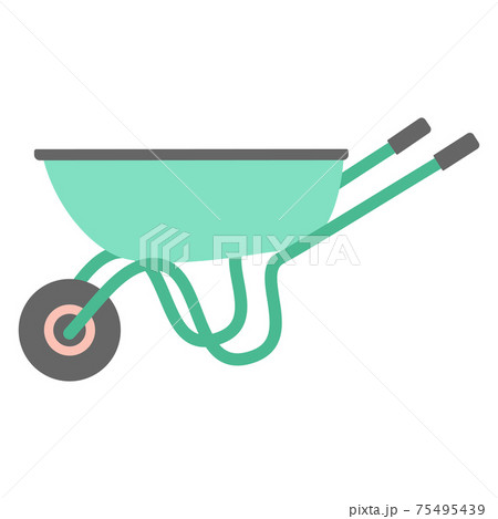 garden trolley isolated on white, flat design garden trolley isolated on white, flat design 75495439