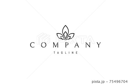 Vector logo on which an abstract image of a pattern of three petals. 75496704