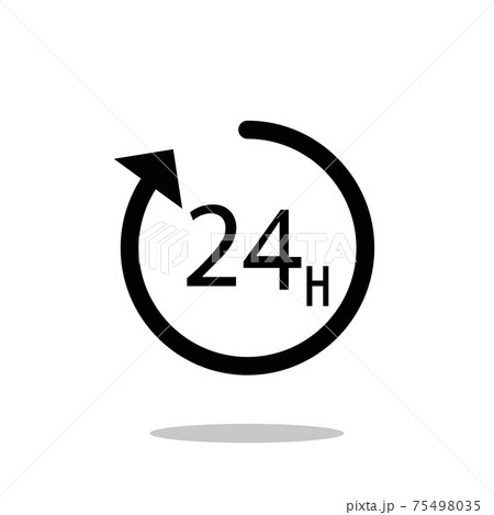 Clock vector icon. Time vector illustration. Trendy Flat style for graphic design, Web site, UI Clock vector icon. Time vector illustration. Trendy Flat style for graphic design, Web site, UI 75498035
