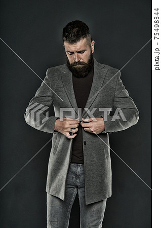 Brutal hipster man. Hipster wearing casual clothes. Hipster Brutal hipster man. Hipster wearing casual clothes. Hipster 75498344