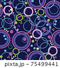 Big loops on blue background seamless vector repeat pattern 75499441