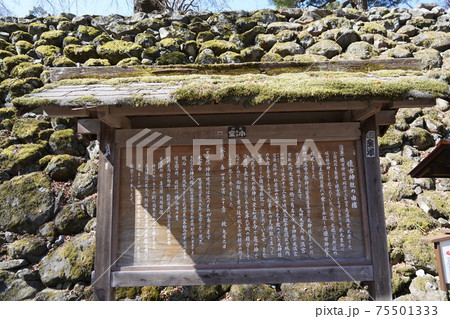 戦国時代に武田信玄の命により山本勘助らによって縄張りがされた、穴城（あなじろ）冬の小諸城址・懐古園 75501333