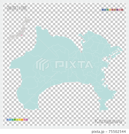 Map of Kanagawa Prefecture / Kanagawa (Municipalities / divisions) Map of Kanagawa Prefecture / Kanagawa (Municipalities / divisions) 75502544