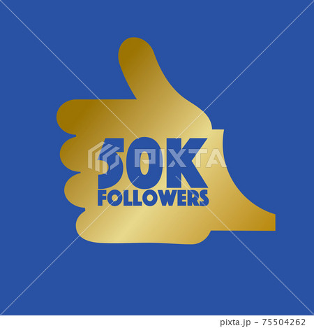 50K Likes Hand Thumbs Up Sign Symbol Vector Illustration. 75504262