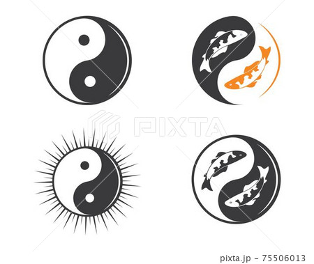 Yin Yang Vector Icon Illustration Designのイラスト素材 Yin Yang Vector Icon Illustration Designのイラスト素材