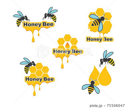 honey Bee Logo Template vector icon illustration honey Bee Logo Template vector icon illustration 75506047
