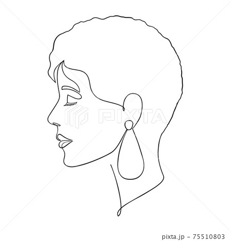 Minimal woman face 75510803