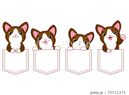 Cute cartoon animals pocket set Cute cartoon animals pocket set 75511375