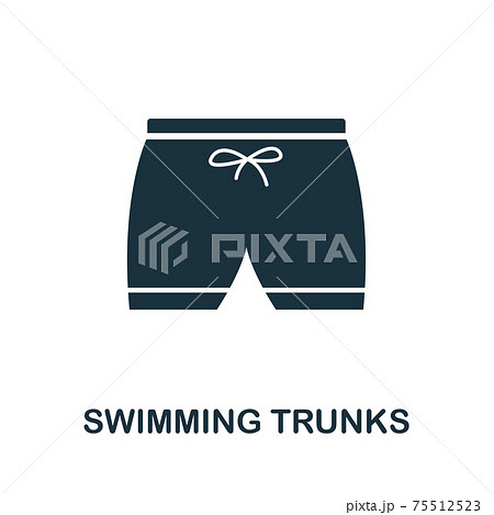 Swimming Trunks vector icon symbol. Creative sign from icons collection. Filled flat Swimming Trunks icon for computer and mobile 75512523