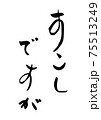 「すこしですが」という筆文字 「すこしですが」という筆文字 75513249