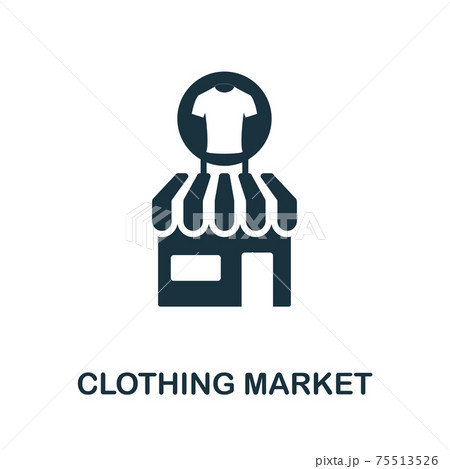 Clothing Market icon. Creative element design from icons collection. Pixel perfect Clothing Market icon for web design, apps, software, print usage 75513526