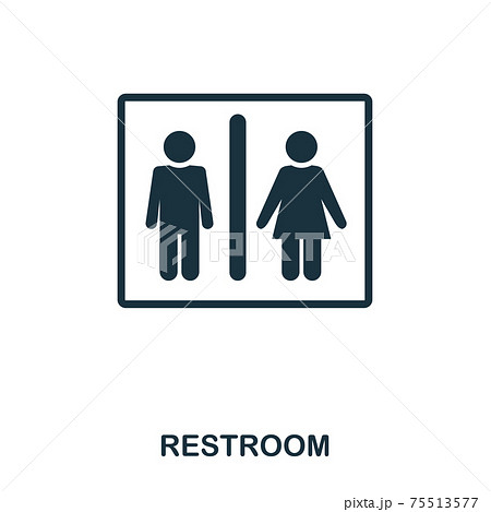 Restroom icon. Line style icon design. UI. Illustration of restroom icon. Pictogram isolated on white. Ready to use in web design, apps, software, print. Restroom icon. Line style icon design. UI. Illustration of restroom icon. Pictogram isolated on white. Ready to use in web design, apps, software, print. 75513577
