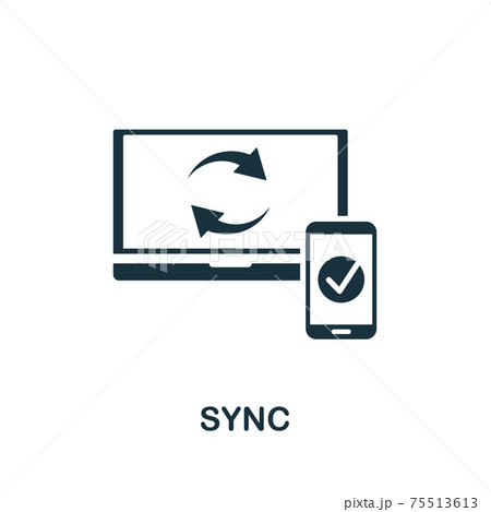 Sync vector icon symbol. Creative sign from seo and development icons collection. Filled flat Sync icon for computer and mobile Sync vector icon symbol. Creative sign from seo and development icons collection. Filled flat Sync icon for computer and mobile 75513613