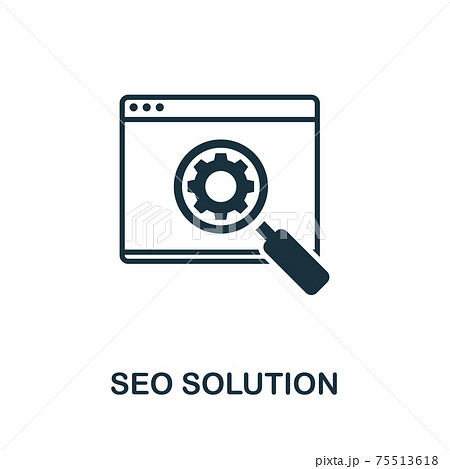 Seo Solution vector icon symbol. Creative sign from seo and development icons collection. Filled flat Seo Solution icon for computer and mobile Seo Solution vector icon symbol. Creative sign from seo and development icons collection. Filled flat Seo Solution icon for computer and mobile 75513618