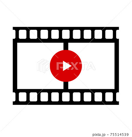 再生ボタンがついたフィルムのアイコン 75514539