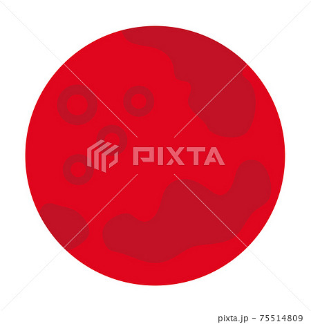 火星のイラスト　太陽系惑星 75514809