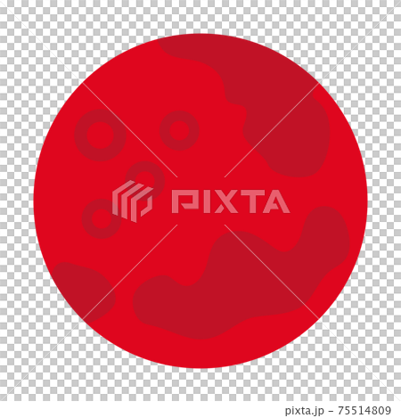 火星のイラスト　太陽系惑星 75514809