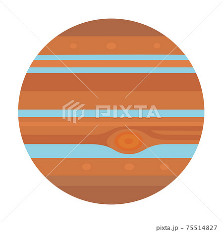 木星のイラスト 太陽系惑星のイラスト素材