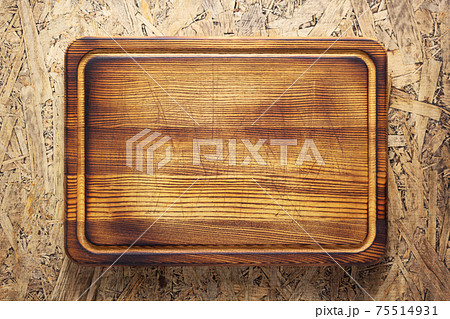 Board for meat or bread cutting on table Board for meat or bread cutting on table 75514931