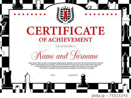Certificate of achievement in chess tournament Certificate of achievement in chess tournament 75515243