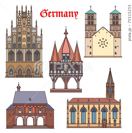 Germany landmark buildings and cathedrals, travel 75515255