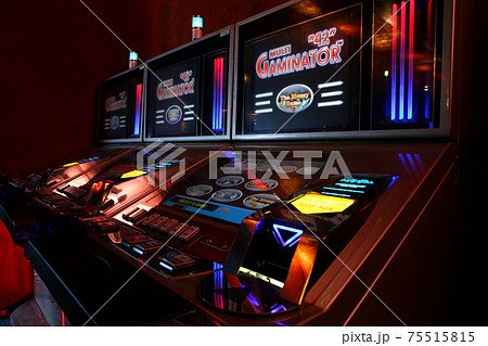 Slot-machines. Classic slot machine in a casino. Slot-machines. Classic slot machine in a casino. 75515815