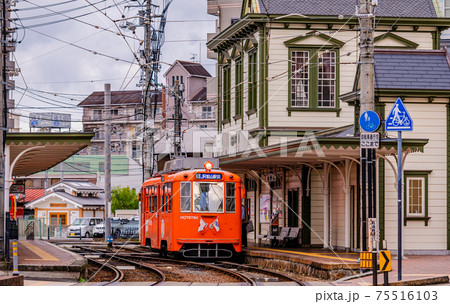 松山市、道後温泉、温泉、愛媛県　路面電車 75516103