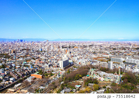 名古屋市全体を俯瞰撮りした風景 名古屋市全体を俯瞰撮りした風景 75518642