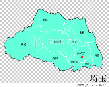 日本都道府県地域別埼玉県 75518715
