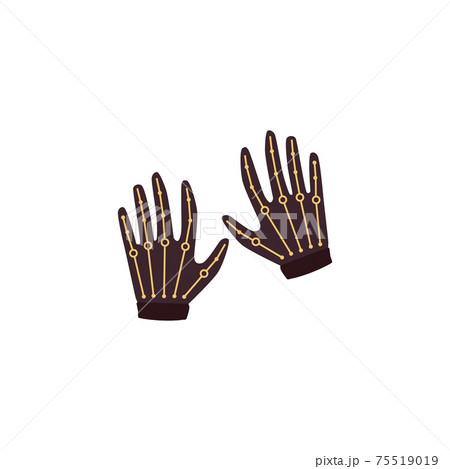 Icon of thin wireless virtual reality gloves a vector isolated illustration 75519019
